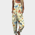 Comfortable Printed Overalls