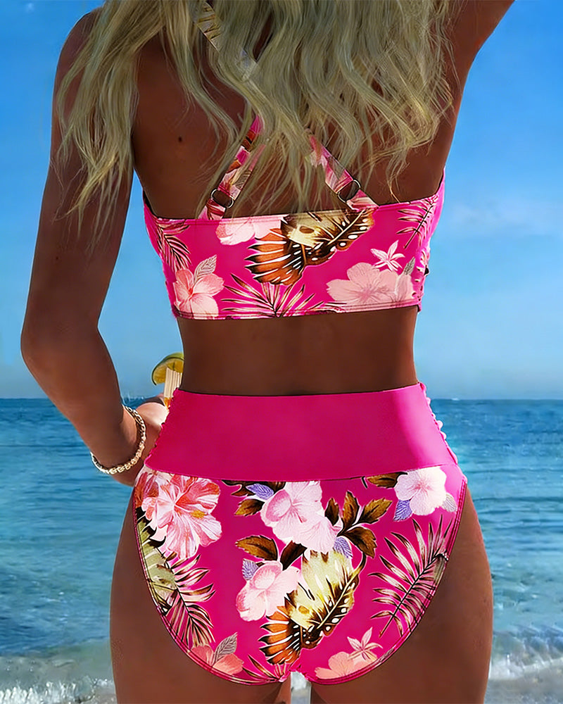 Hinari | High-Waisted Floral Bikini Set