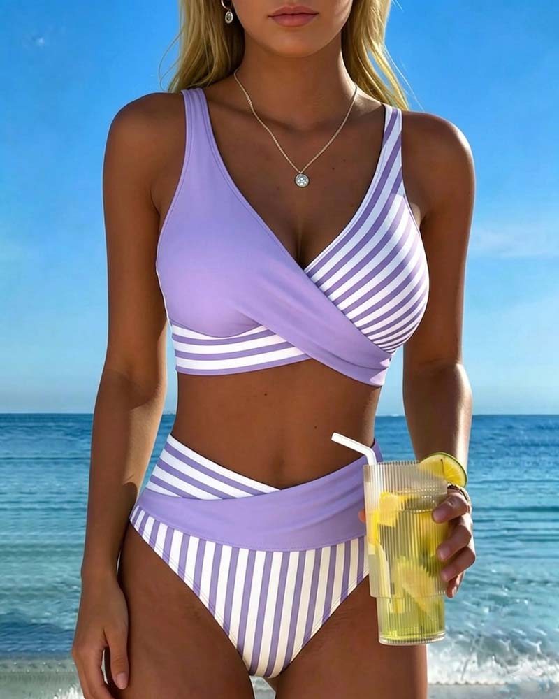 Giulia | Crossed Stripes Bikini