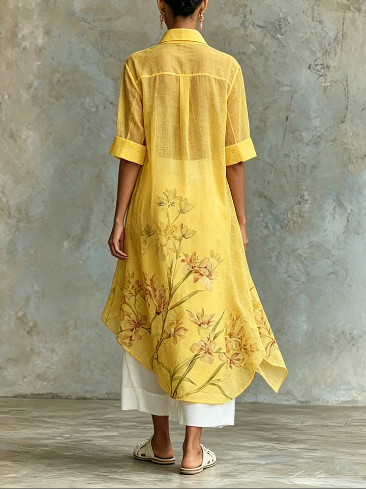 Marisol | Two-Piece Floral Midi Dress Set, Polyester Blend