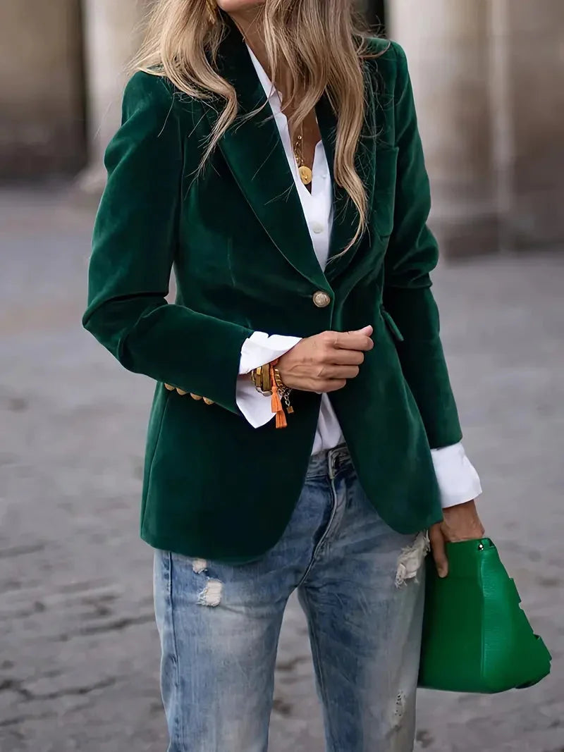 Laurel Crest™ | Elegant Velvet Blazer