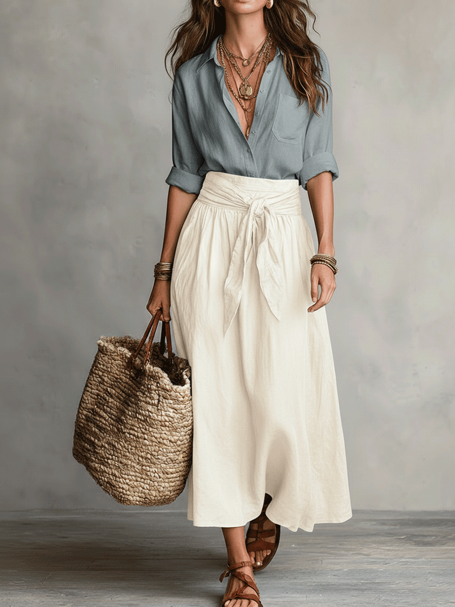 Effortless Elegance Boho Skirt Set