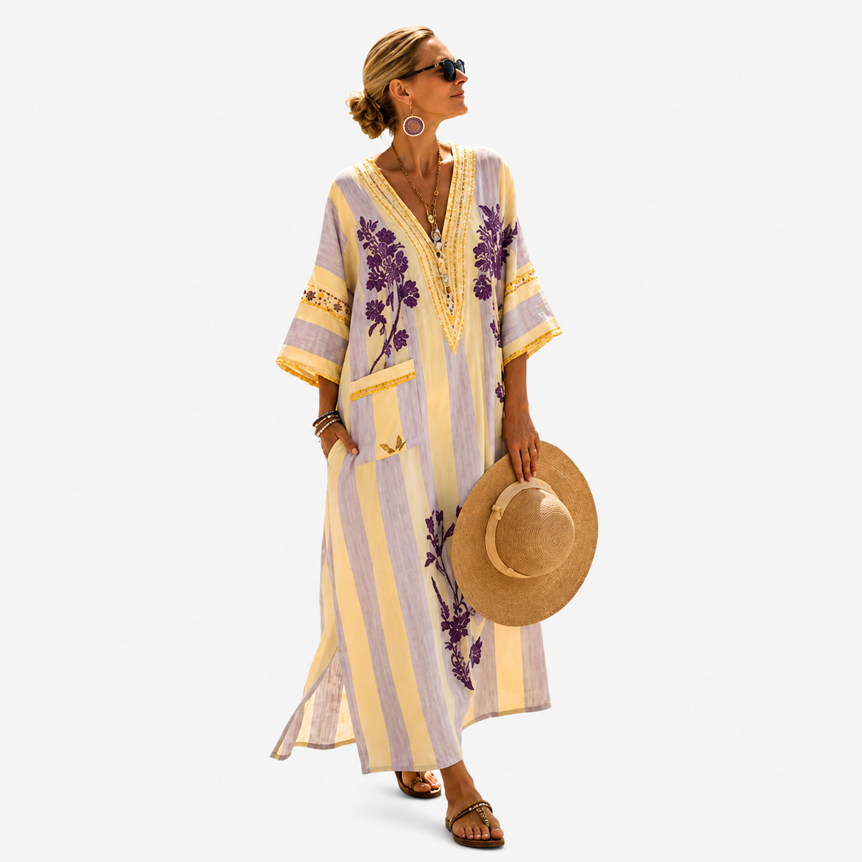 Olive | Long Caftan Dress