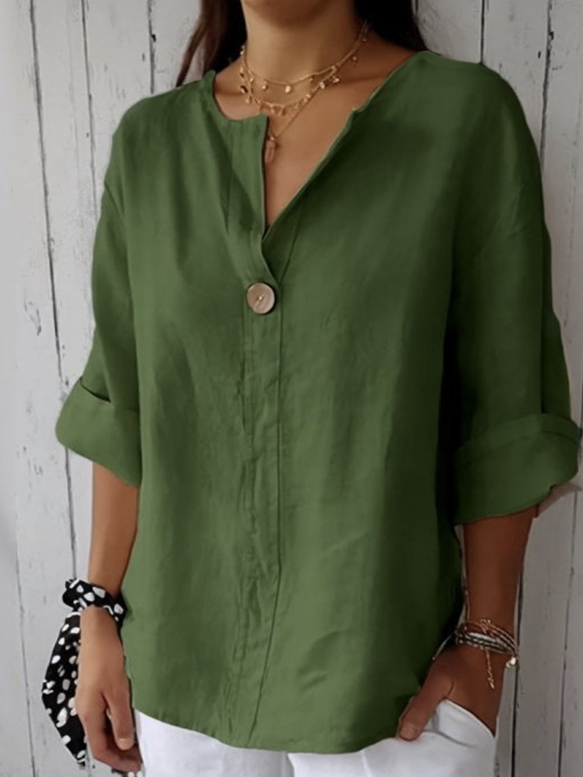 Nora - Casual V-Neck Blouse