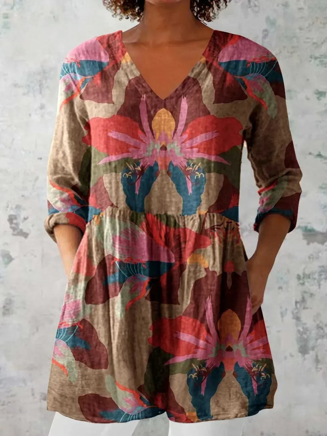 Ellie | Floral Doll Neck Top