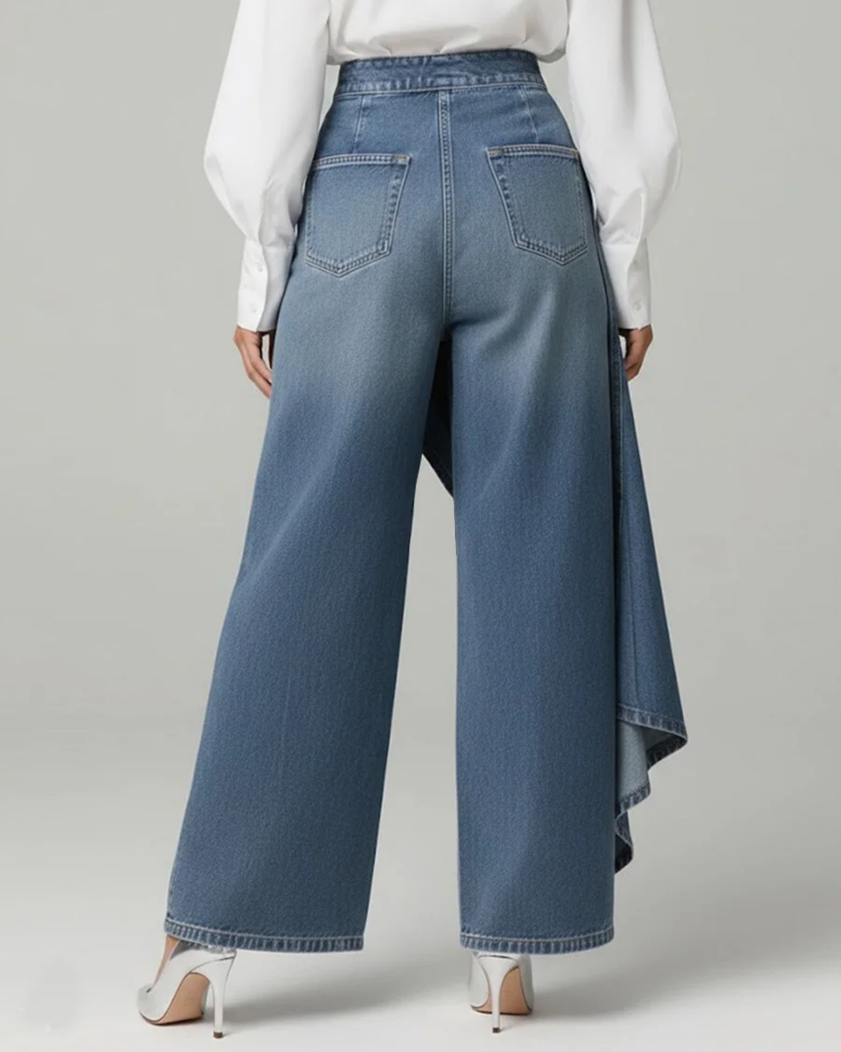 Calvra™ | Denim Wrap Trousers
