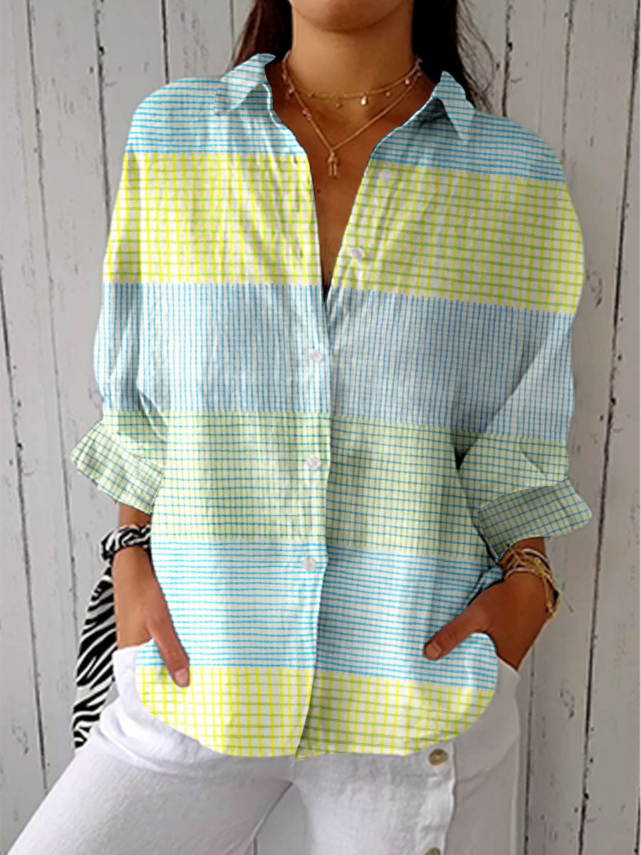 Fayenne | Sunny Grid Blouse