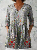 Ava | Heritage Floral V-Neck Shirt