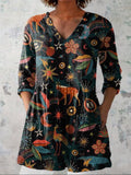 Harper | Midnight Woodland V-Neck Shirt