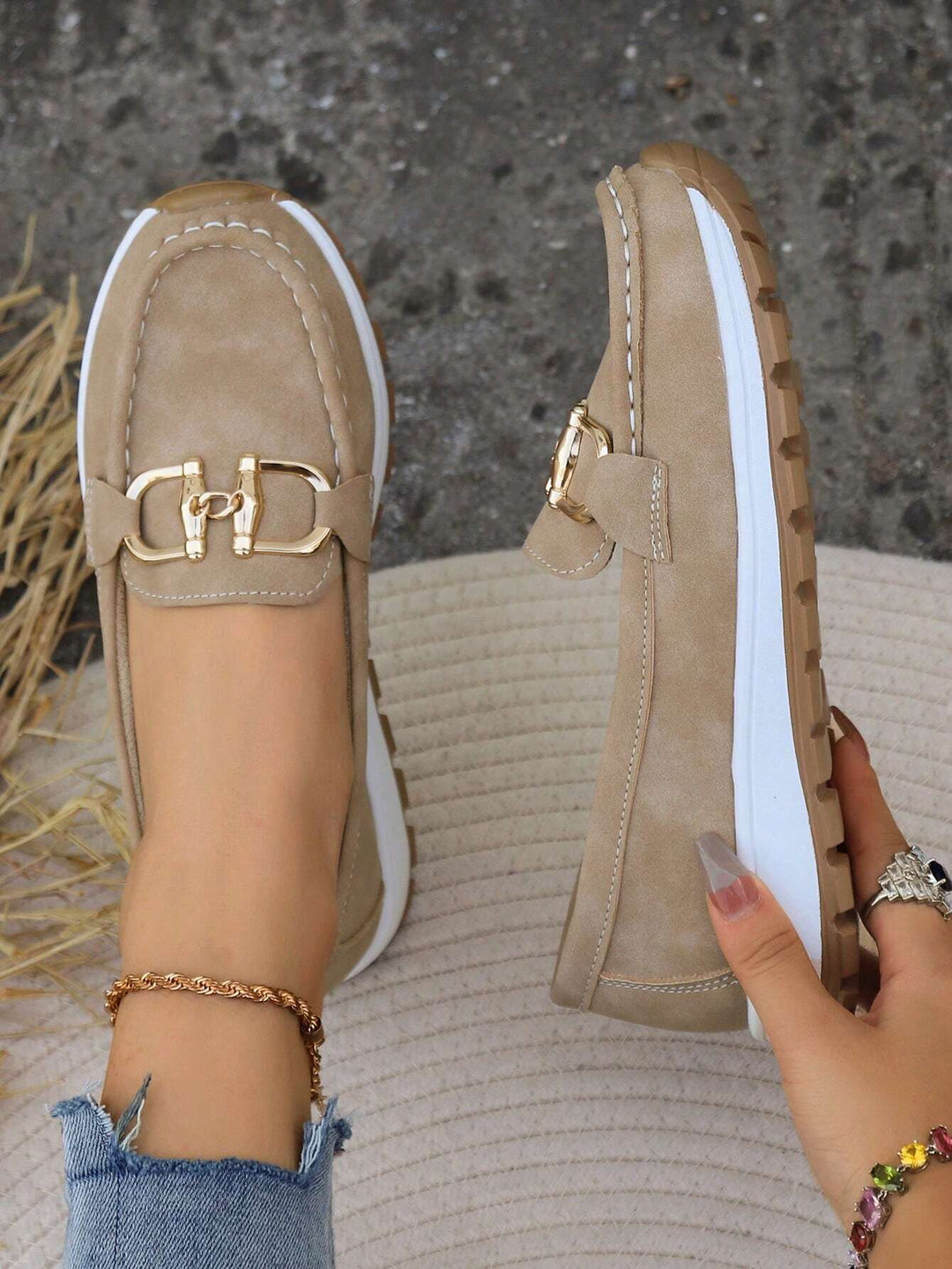 Amie - Flat Buckle Loafers