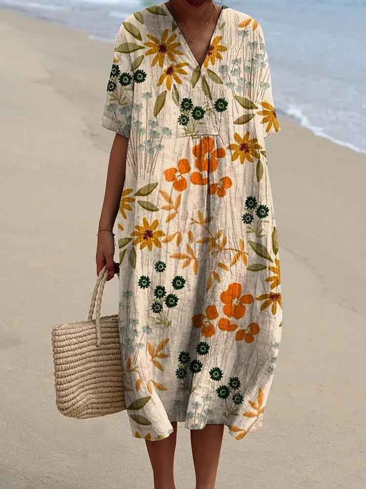 Merel | Vintage Floral Maxi Dress