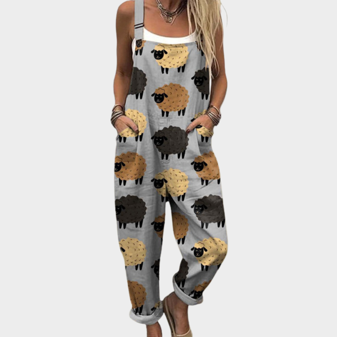 Comfortable Printed Overall