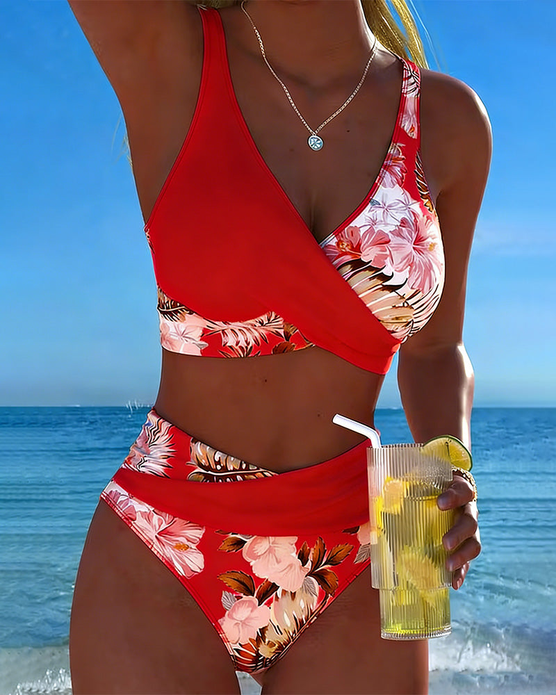 Hinari | High-Waisted Floral Bikini Set