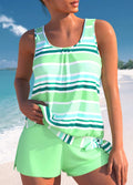 Rosa | Relaxed Striped Tankini Set