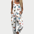 Comfortable Printed Overalls