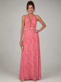 Rosel | Halter Neck Pleated Skirt Maxi Dress