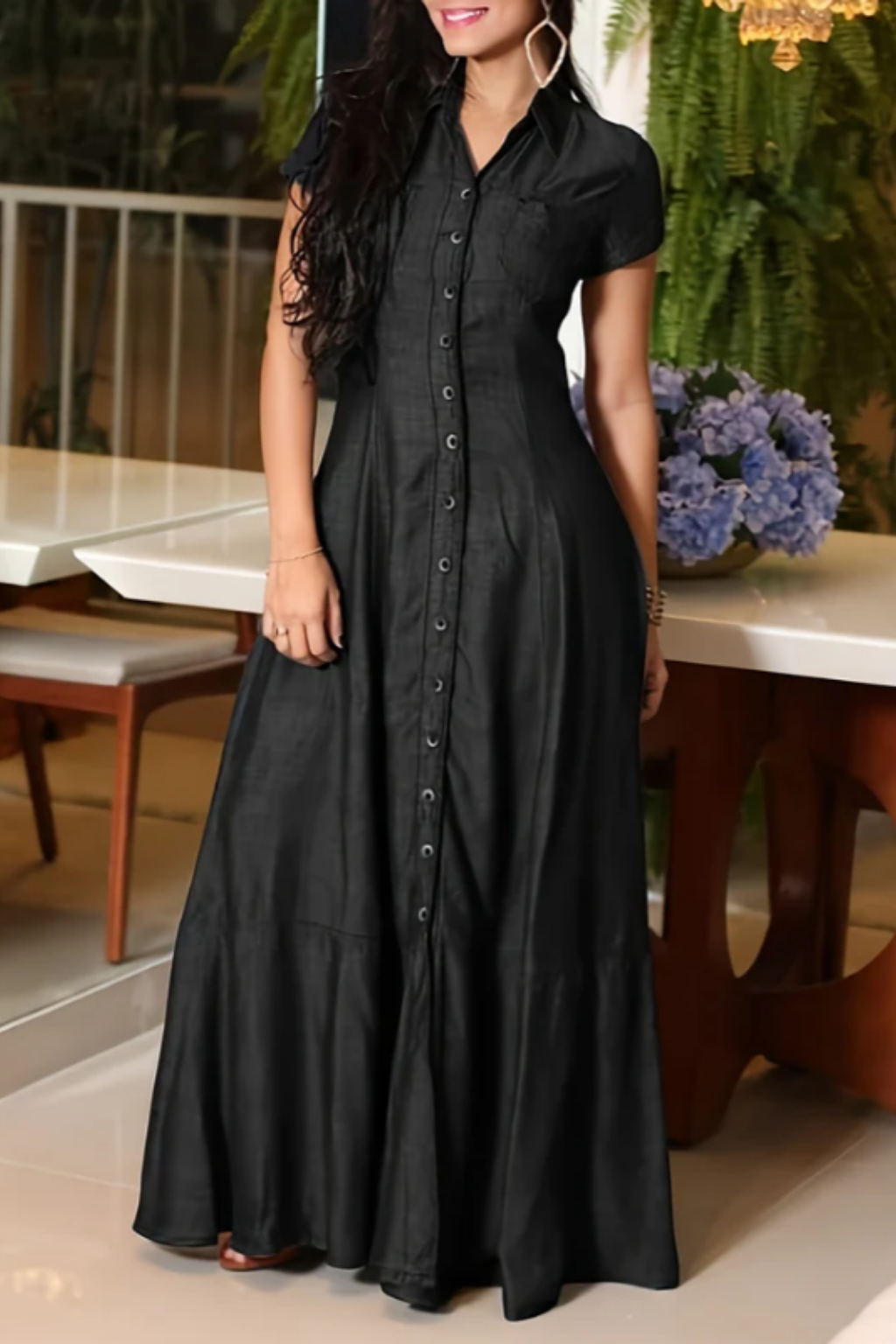 Hera | Long Denim Dress