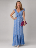 Alure | Sleeveless Ruffle Detail Midi Dress