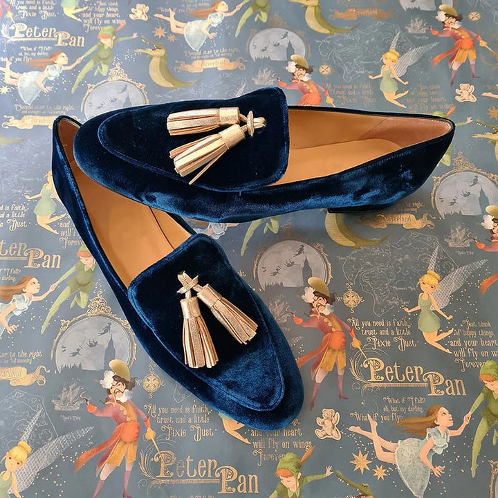 Hayley |  Midnight Loafer With Champagne Tassels