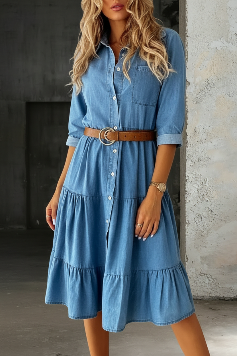 Barbara | Casual Elegant Denim Dress