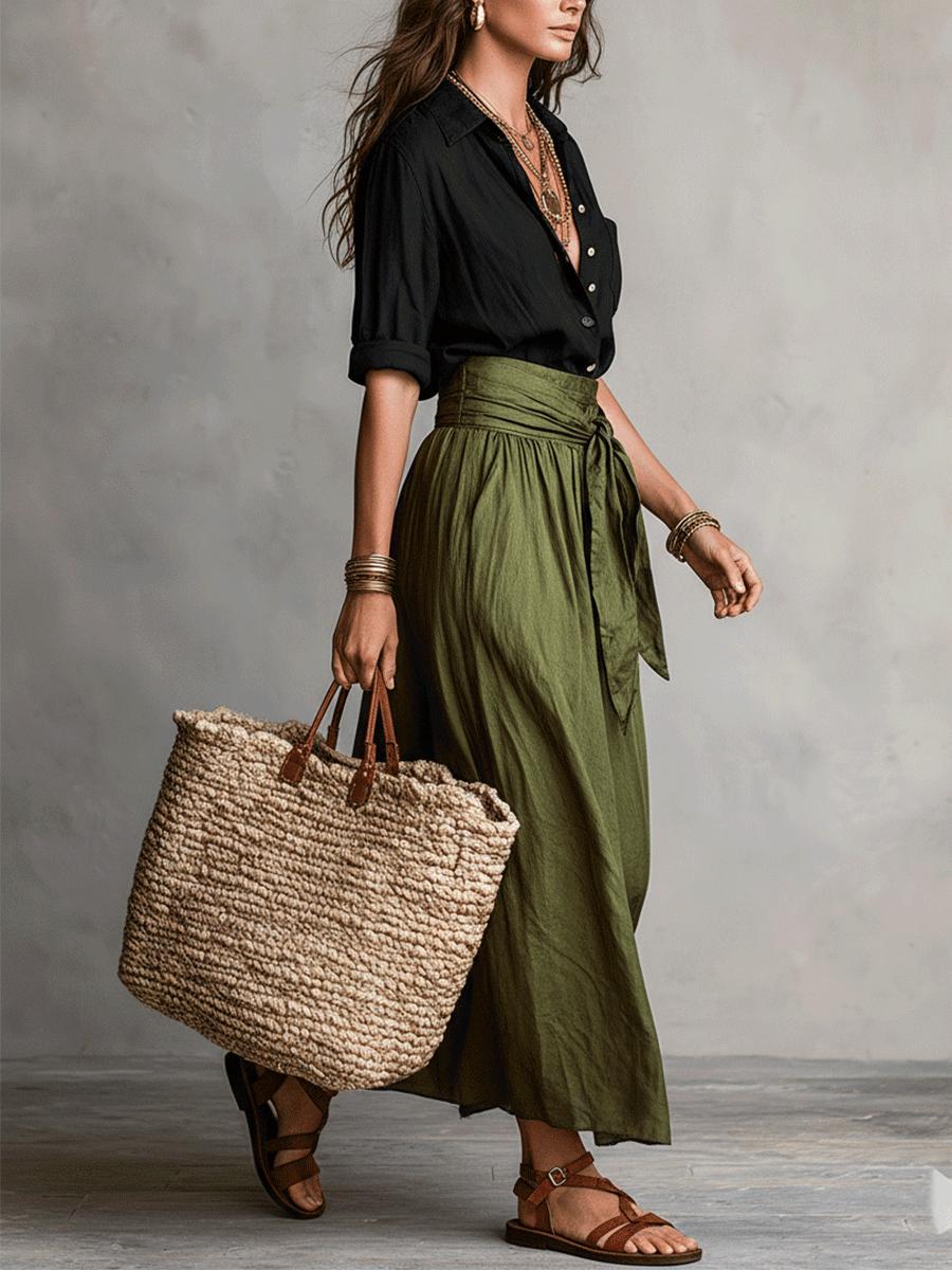 Effortless Elegance Boho Skirt Set