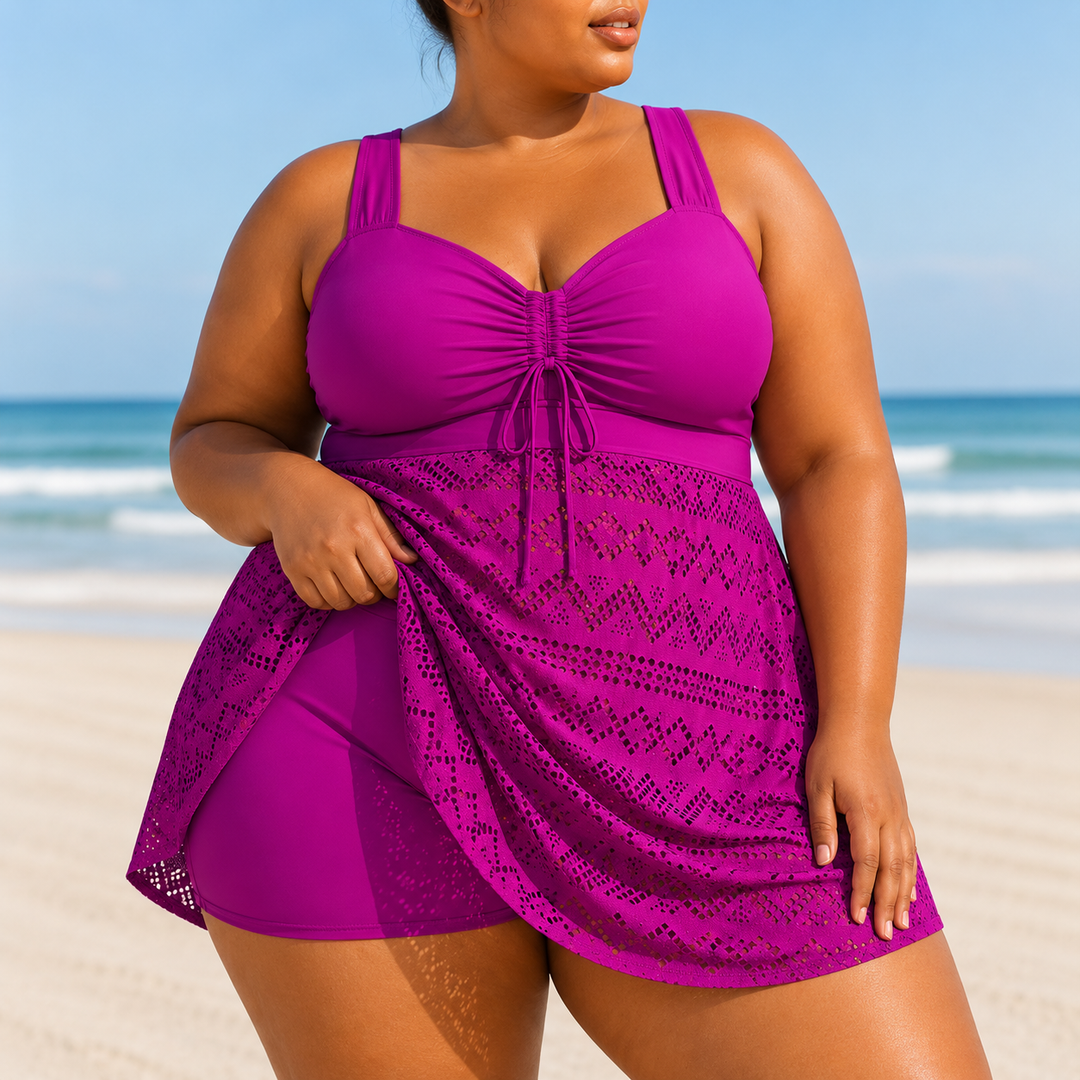 Emille - Plus Size Refined Beach Swim Dress