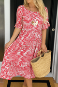Julia™ | Sable Short-Sleeve Midi Dress