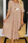 Julia™ | Sable Short-Sleeve Midi Dress