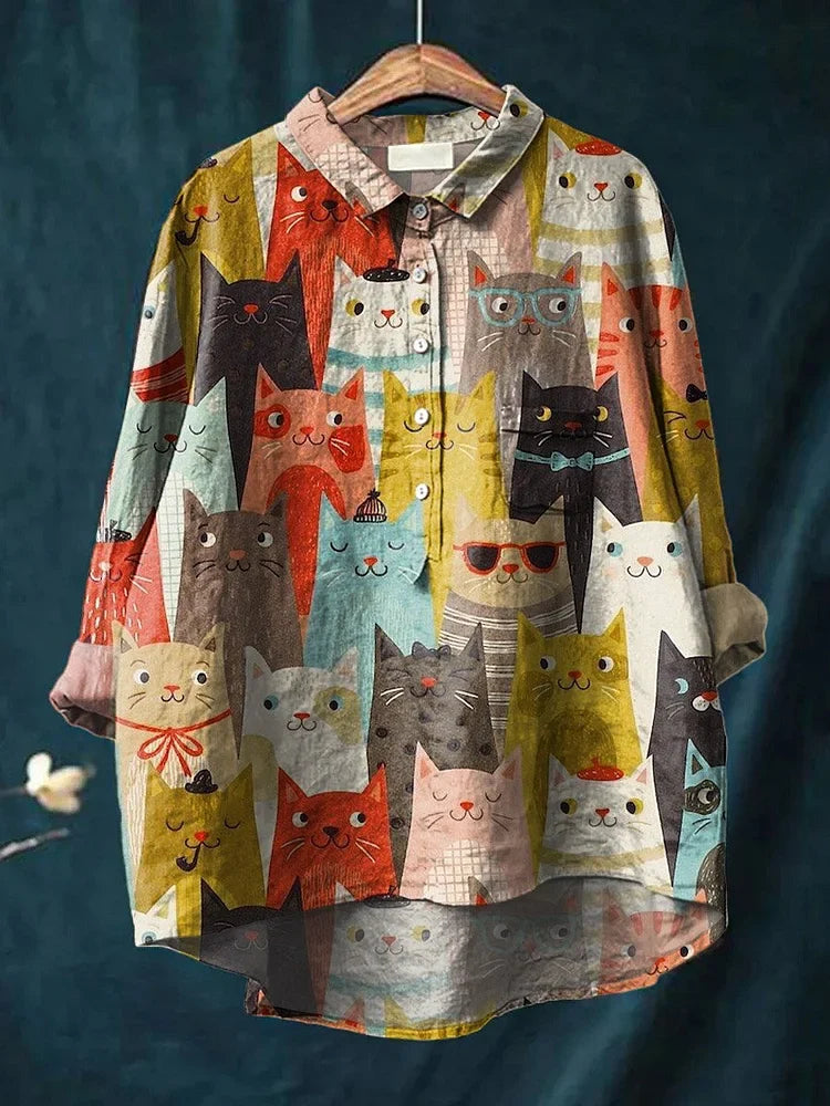 Claudia™ Playful Doggie Print Blouse
