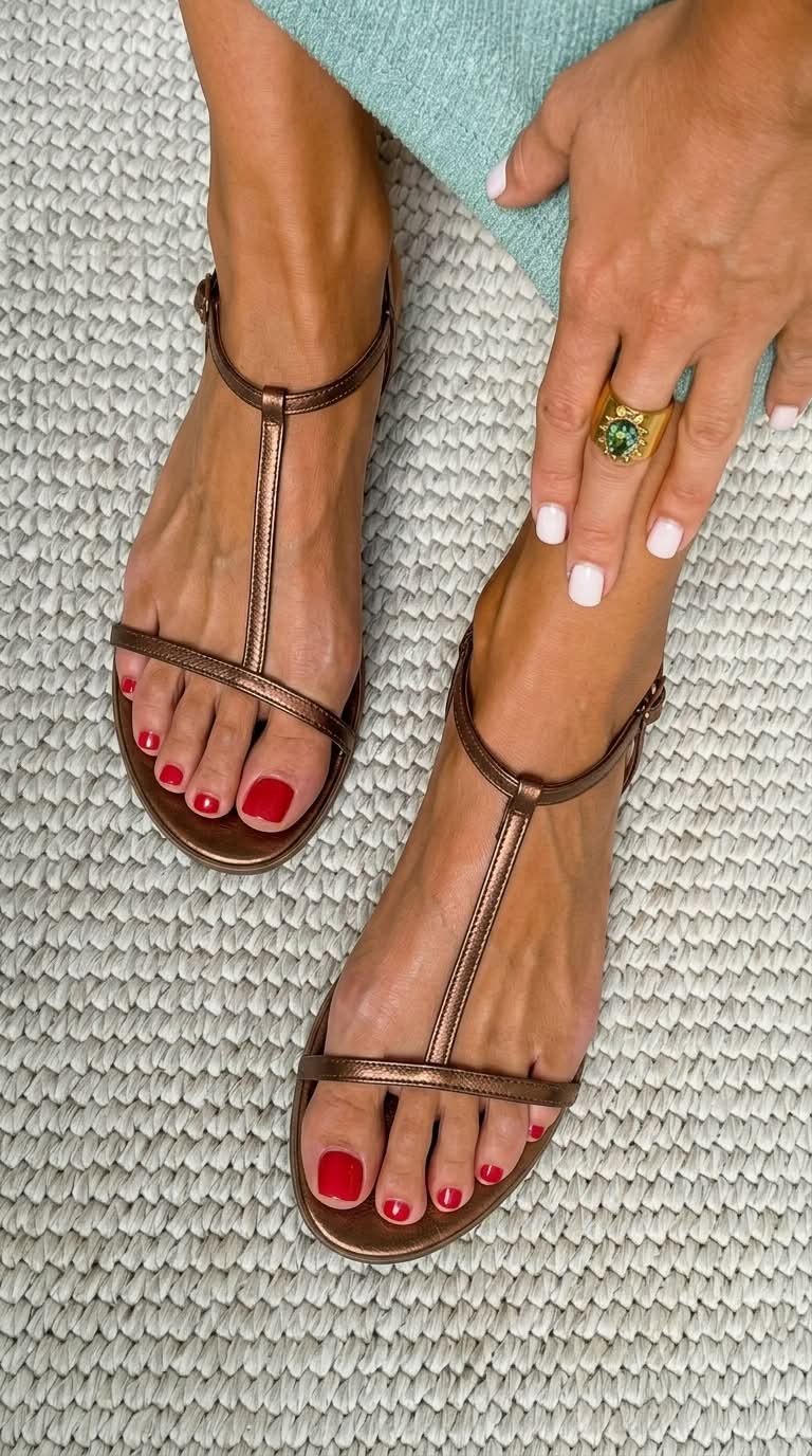 Loise – Golden comfort Sandals