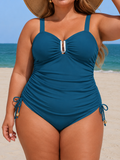 Madeline | Plus Size Midnight Riviera Tankini Set