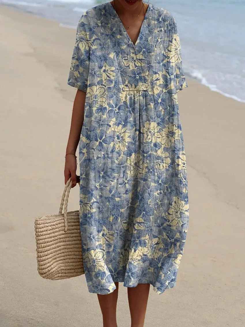 Merel | Vintage Floral Maxi Dress