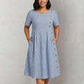 Pia - Striped Button Dress
