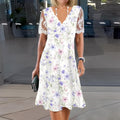 Fiona | Lace Sleeve Floral Midi Dress