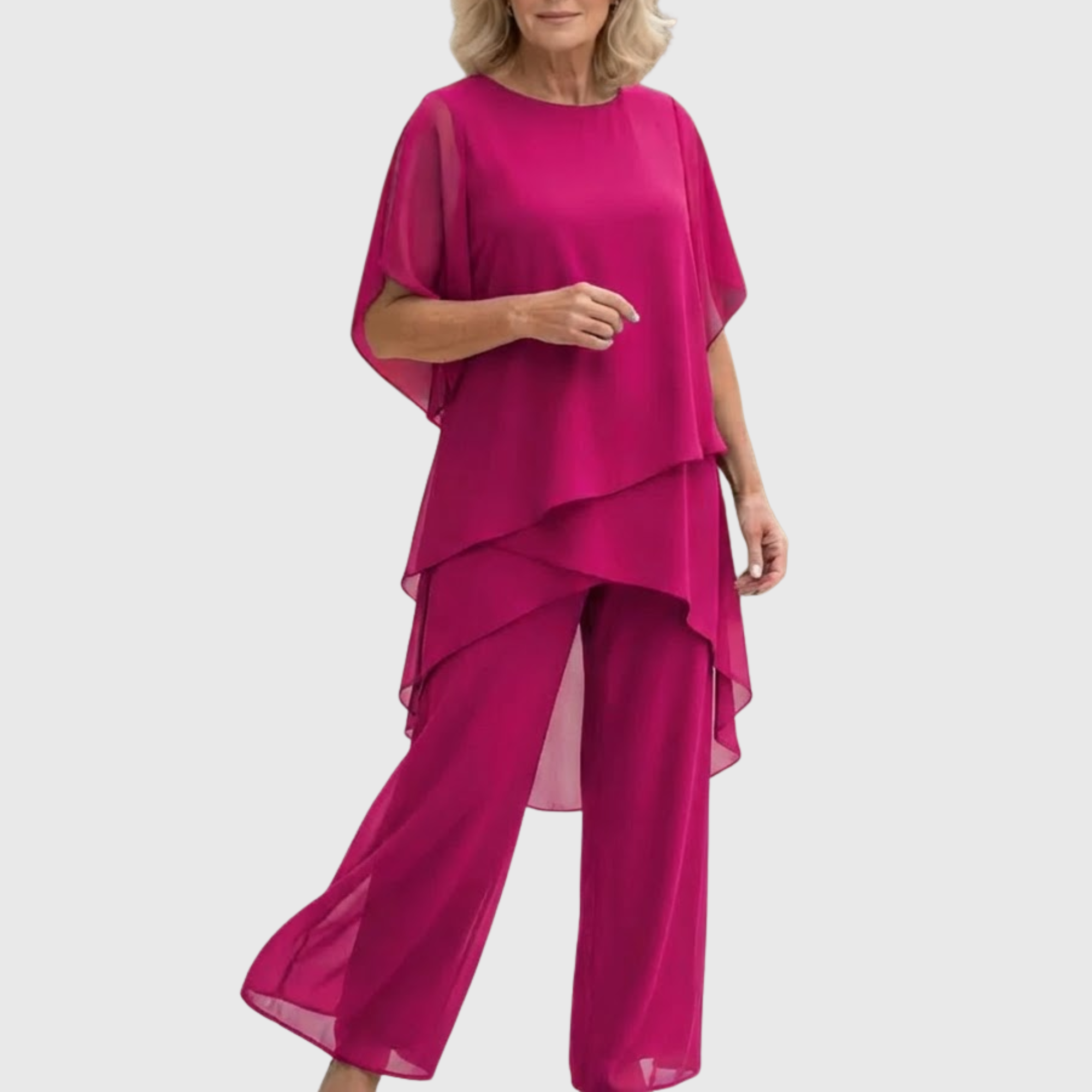 Linda | Draped Palazzo Pants Set