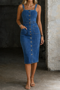 Indira | Button-Up Denim Dress