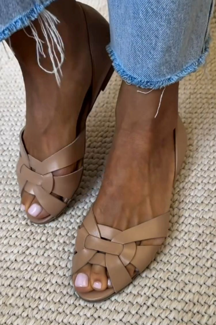 Nadia – Natural Woven Summer Sandals