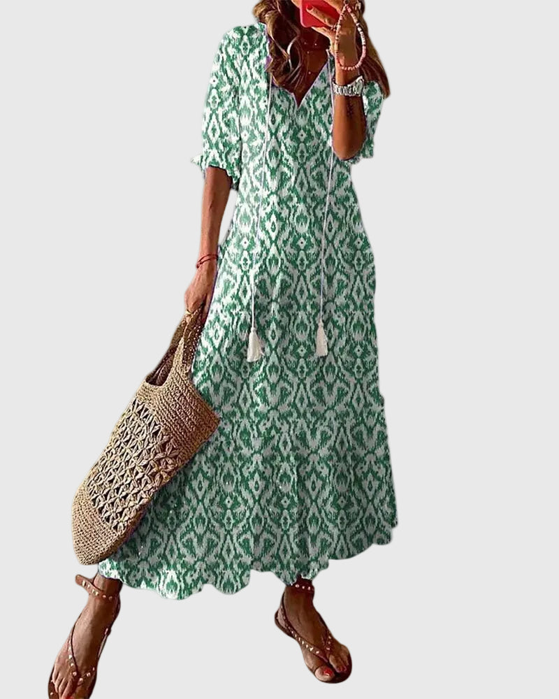 Janet | Boho Vintage Summer Maxi Dress
