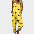 Comfortable Printed Overalls
