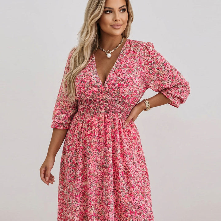 Linnea | Floral Puff Sleeve Dress