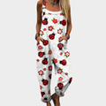 Comfortable Printed Overalls