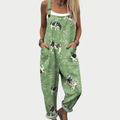 Comfortable Printed Overalls