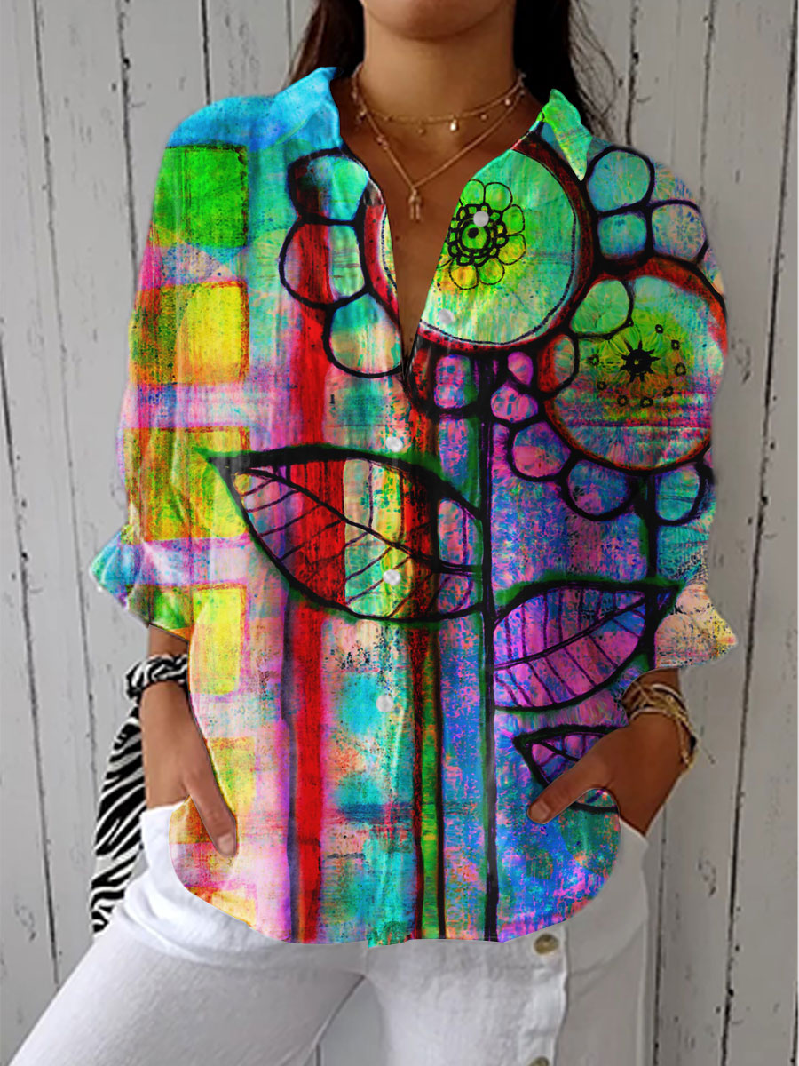 Jenna | Artistic Bloom Blouse