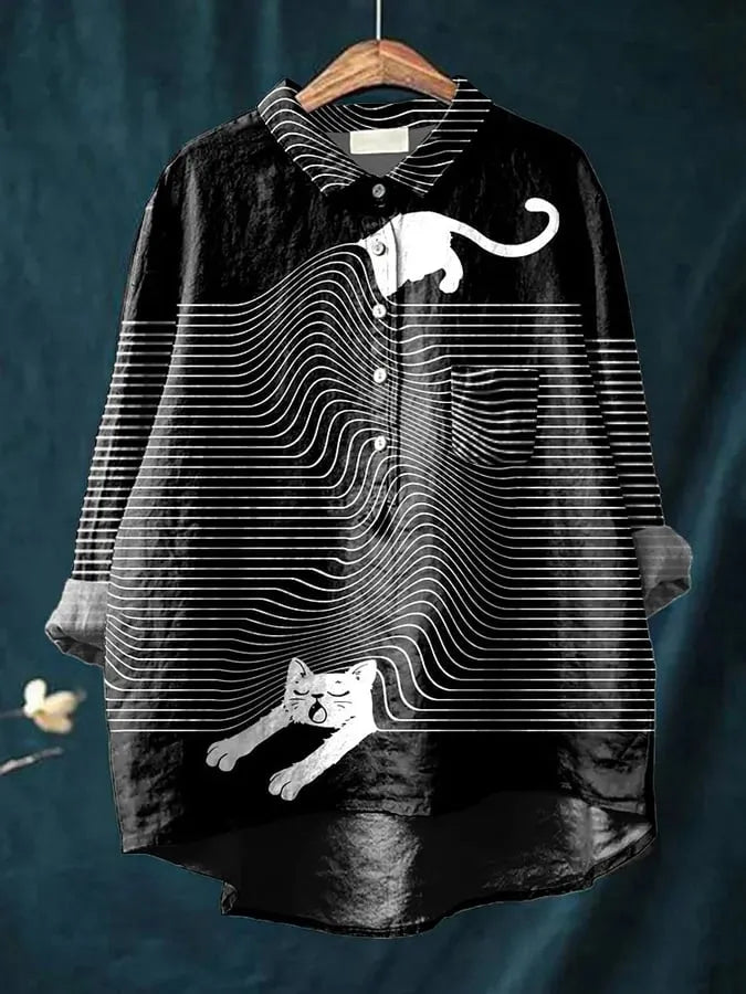 Claudia™ Playful Doggie Print Blouse