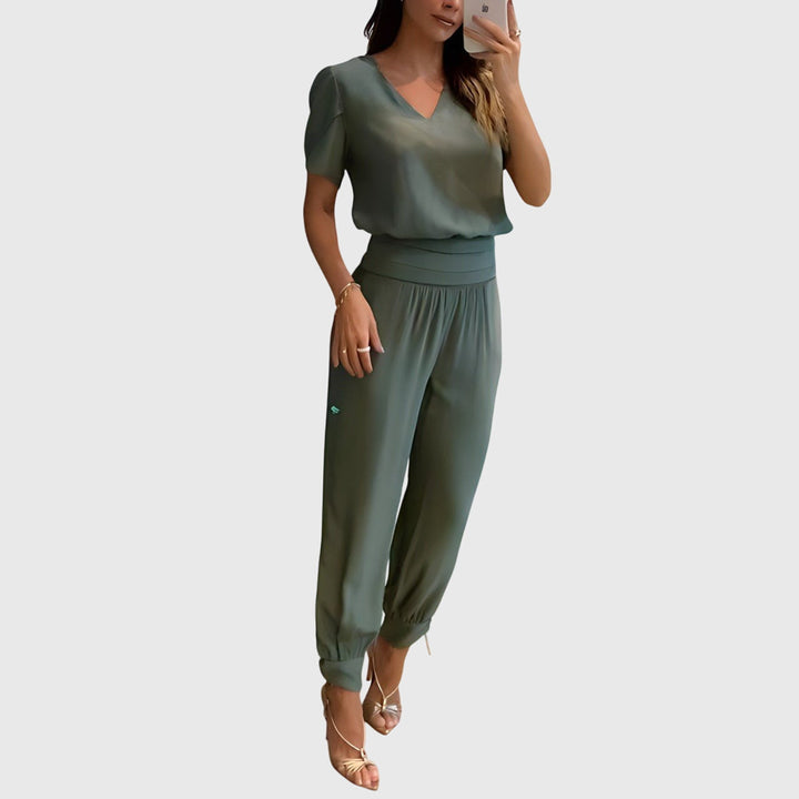 Jennifer™ | Chic Blouse and Pants Ensemble