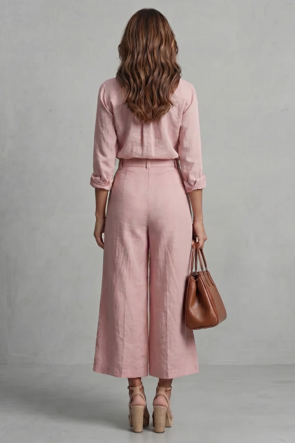 Eva – Soft linen finish – Wide-leg co-ord set