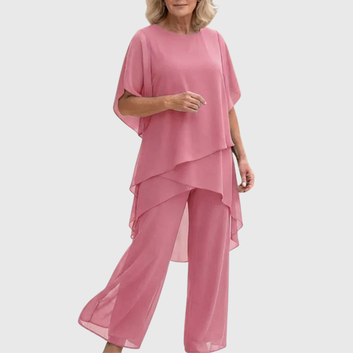 Linda | Draped Palazzo Pants Set