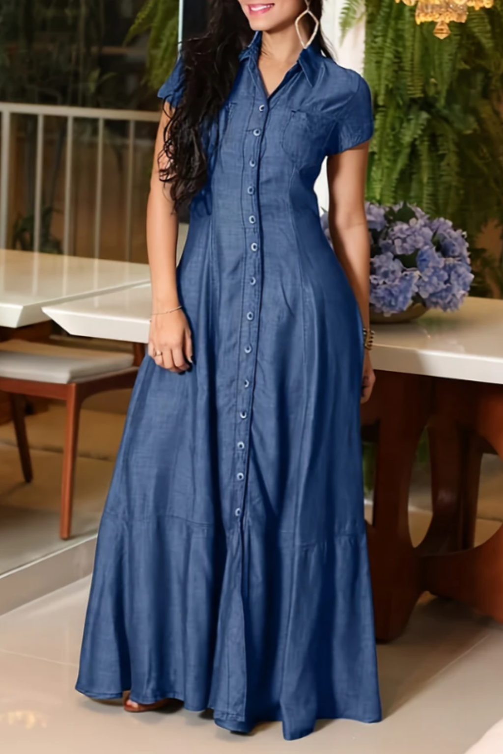 Mandy | Long Denim Dress