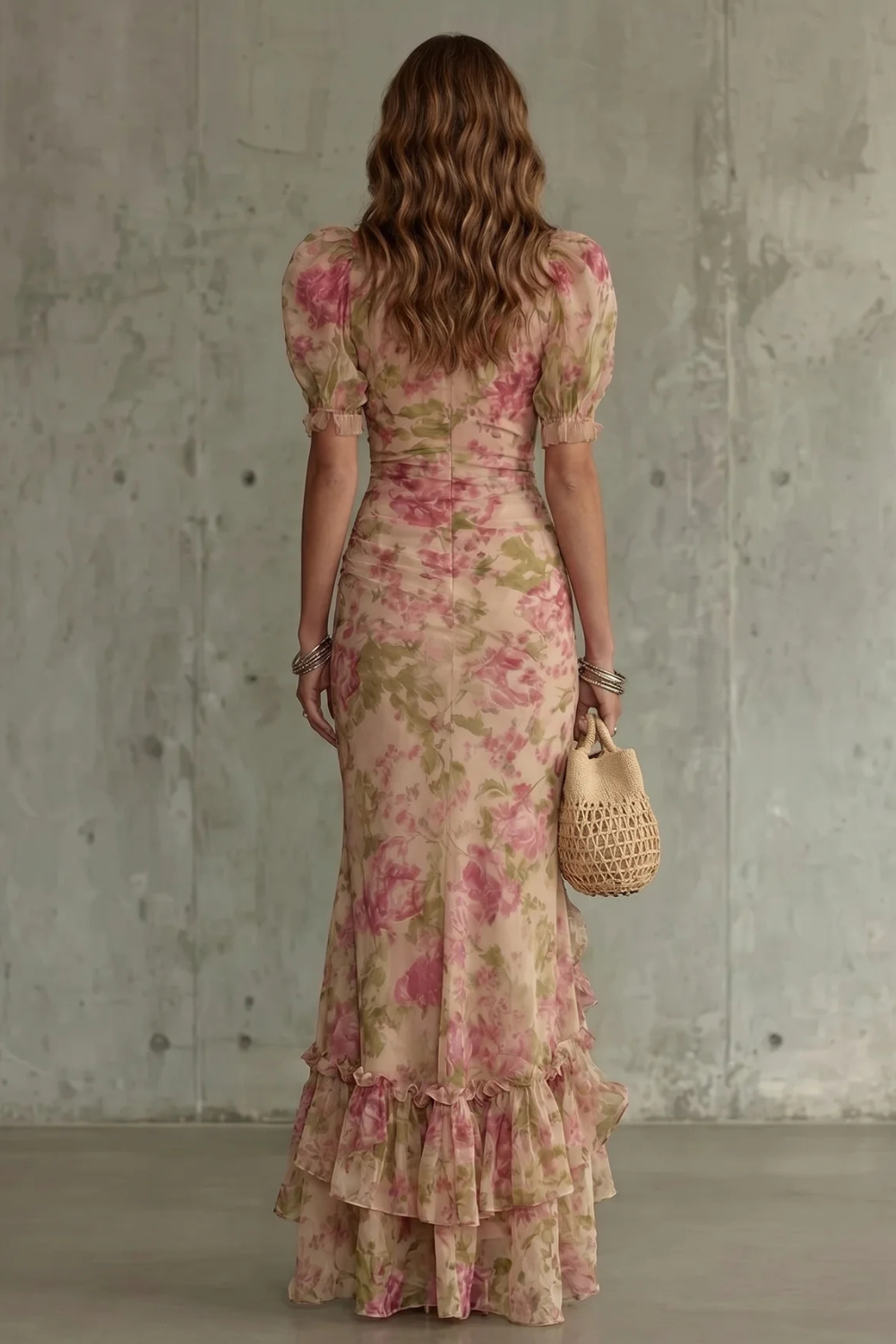 Roos – Romantic floral silhouette – Maxi dress