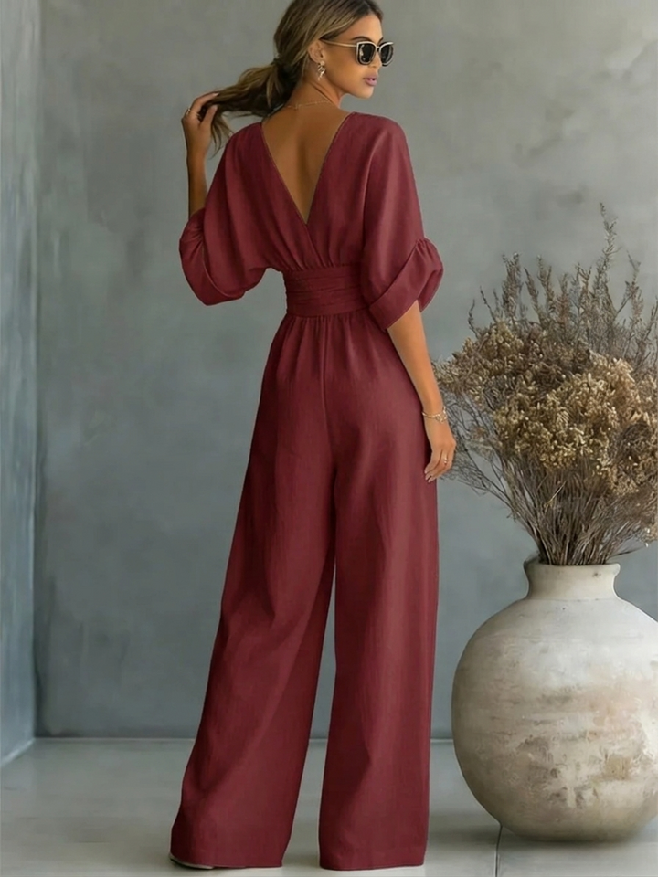 Sofia | Effortless V-Neck Jumpsuit